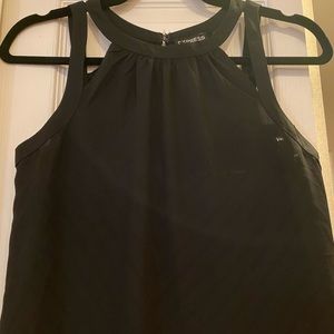 4/$25 EXPRESS SHEER, BLACK, DOUBLE/STRAPPED TOP!  NWT!